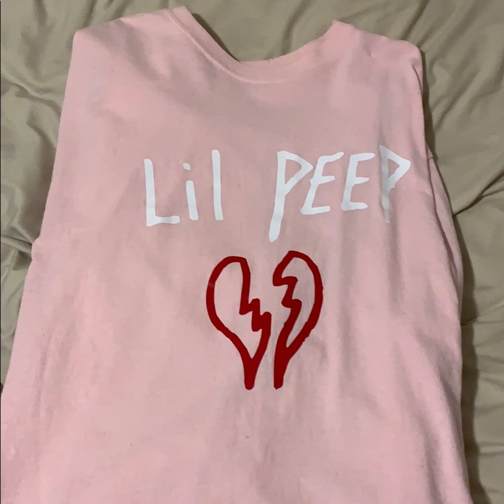 Long sleeve pink Lil peep shirt